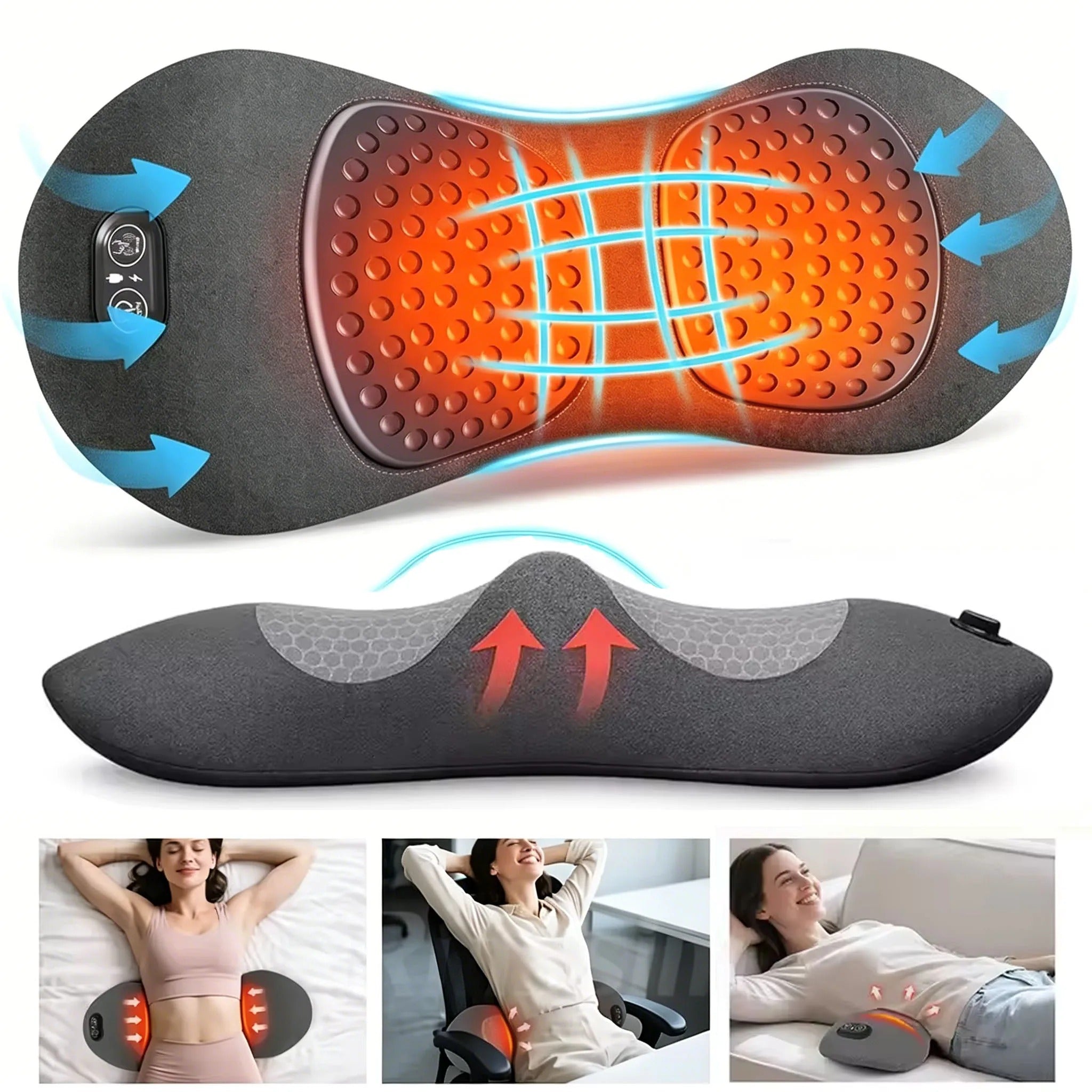Men’s 3-in-1 Electric Lumbar Support Pillow