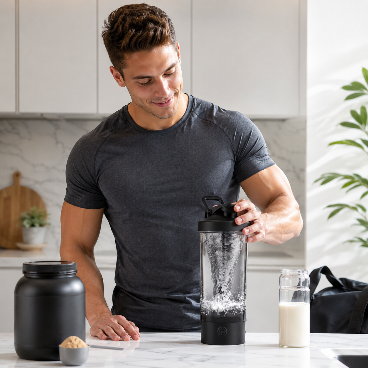 Premium Electric Protein Shaker Bottle