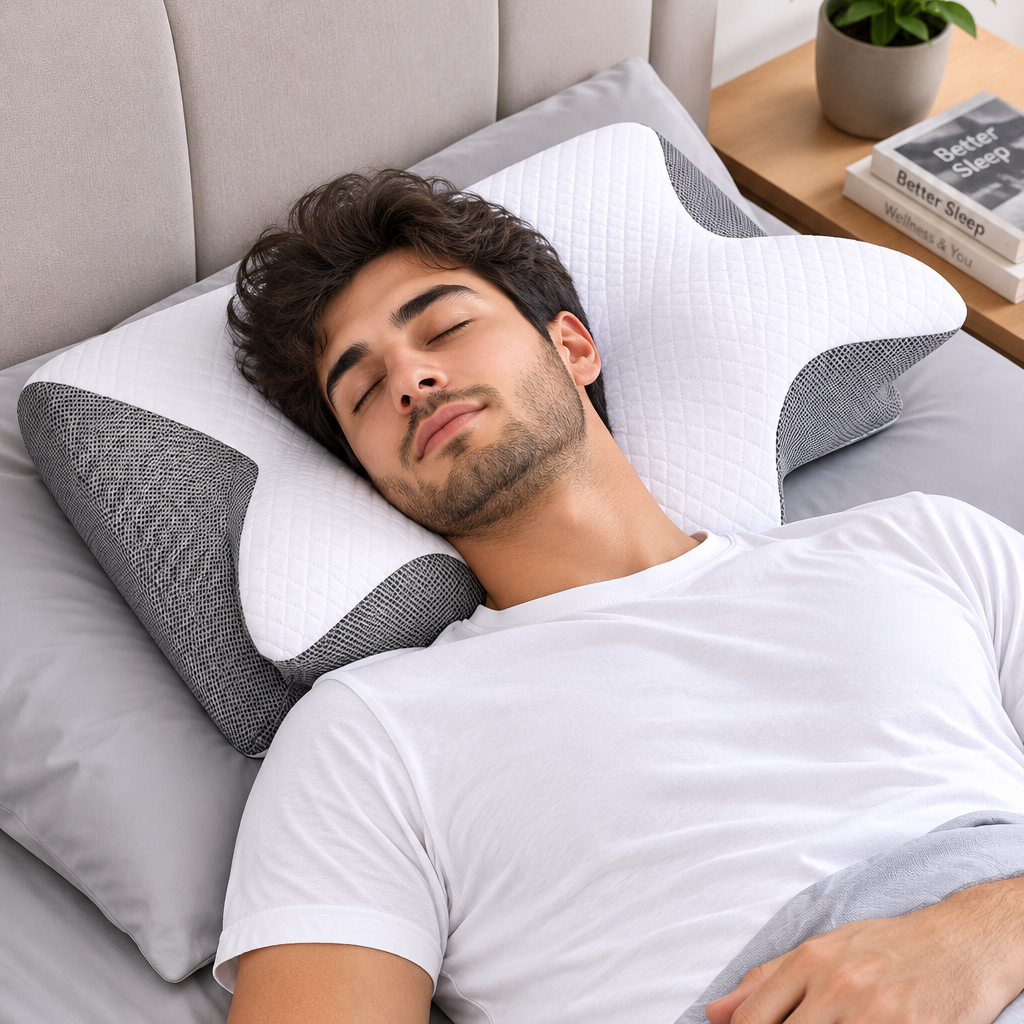 2-in-1 Ergonomic Memory Foam Pillow