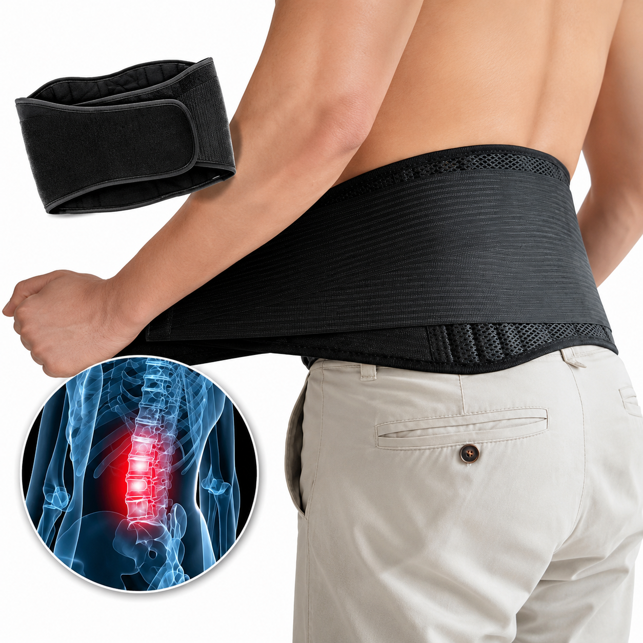 Men’s Self-Heating Magnetic Back Support Belt