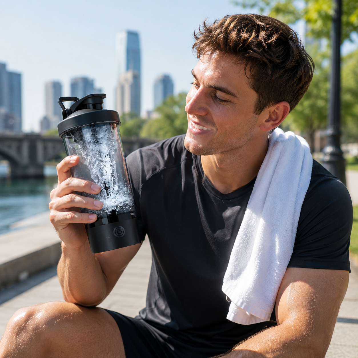 Premium Electric Protein Shaker Bottle