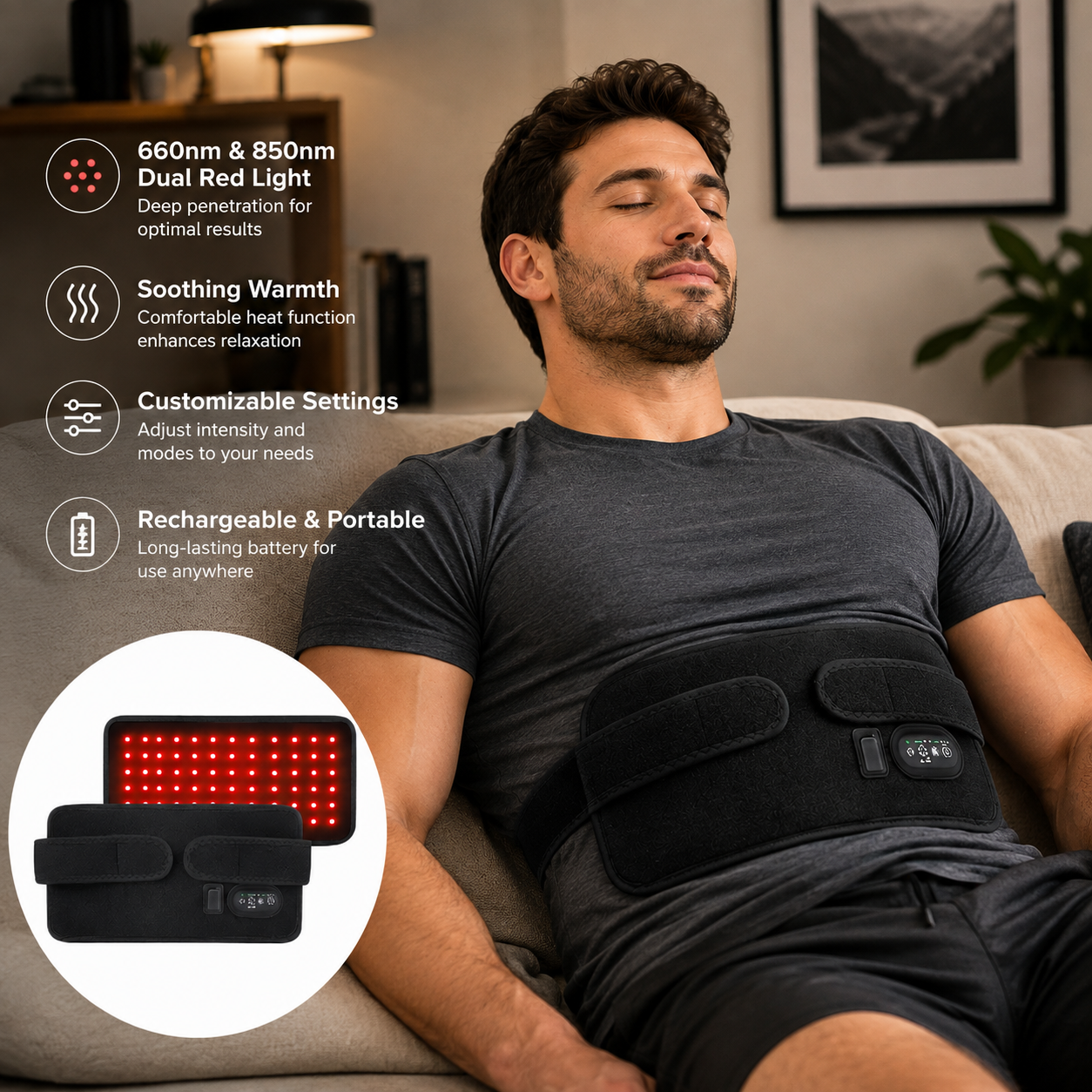 Men’s Red Light Therapy Belt