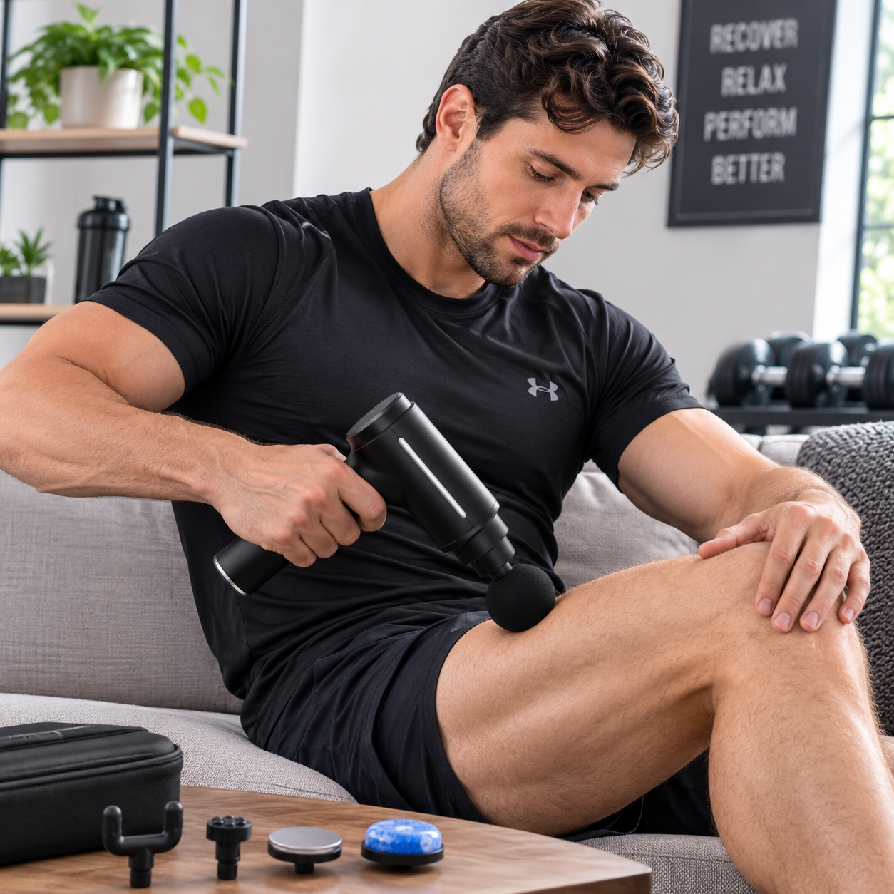 Deep Tissue Muscle Massage Gun with Heat & Cold