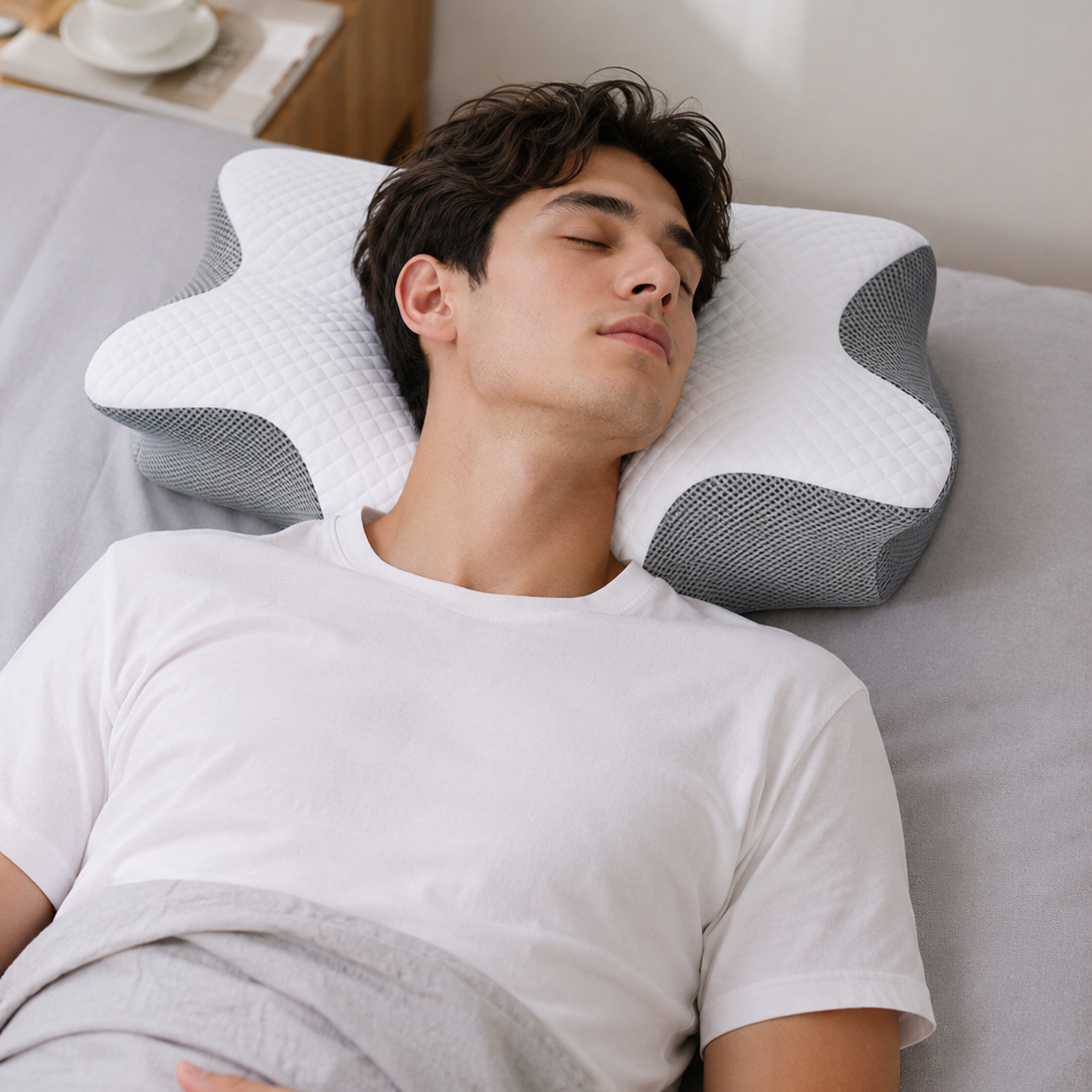 2-in-1 Ergonomic Memory Foam Pillow