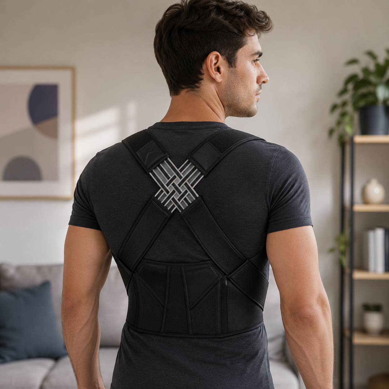 Men’s Adjustable Posture Corrector & Back Support Belt
