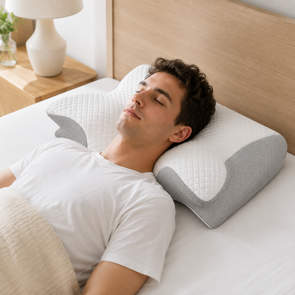 Men’s 2-in-1 Ergonomic Memory Foam Pillow