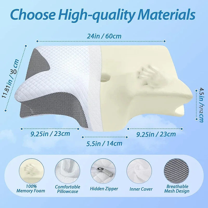 2-in-1 Ergonomic Memory Foam Pillow